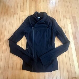 lululemon athletica Black Bhakti Yoga Jacket Asymmetrical Sz 4 EUC